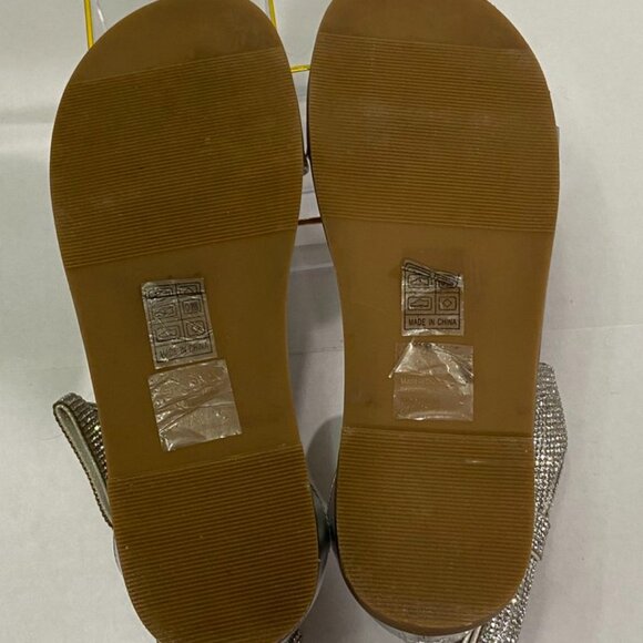 Yosi Samra Miss Cambelle Bow Sandals Silver Rhinestone – Size 2Y - Picture 7 of 8